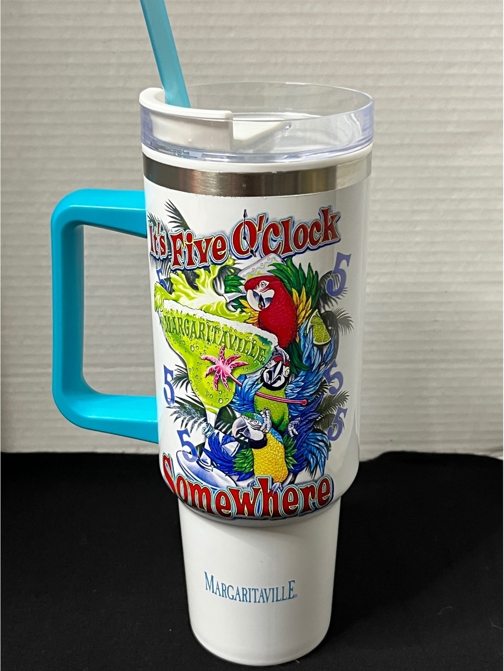 Margaritaville 40oz Travel Tumbler with Straw & Lid - Tropical Vibes!